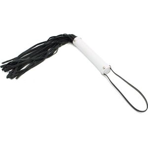 Kiotos Leather Leren Flogger met wit leren handvat