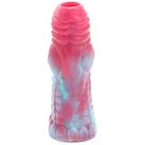 Kiotos Monstar 07 - Penis Sleeve - Penisverlenging - Met Ball Stretcher Opening - Diameter Ø 50 mm - Siliconen - Roze Blauw