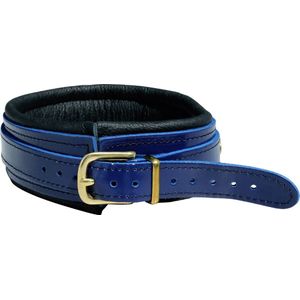 Luxe Leren Collar Blauw