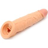 Kiotos - Penis Sleeve van 20 cm - Realistische Sensatie - TPE - Licht Beige