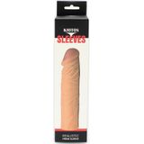 Kiotos - Penis Sleeve van 18.5 cm - Realistische sensatie - TPE - Licht beige