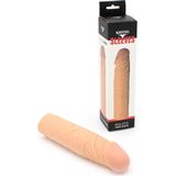 Kiotos - Penis Sleeve van 18.5 cm - Realistische sensatie - TPE - Licht beige