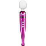 Pixey DeLuxe - Pink Chrome Edition - Oplaadbare Wand Vibrator - de krachtigste die er is
