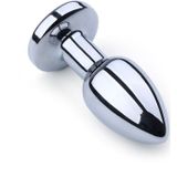 Vibrerende Buttplug met LED Lampjes In 3 Kleuren - Aluminium