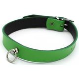 Leren Collar Mini O-Ring Groen