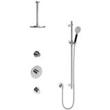 Hotbath Cobber IBS20 Regendoucheset inbouw - 30cm plafondarm - 20cm ronde hoofddouche - 3 standen handdouche - glijstang - chroom IBS20CR137