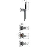 Hotbath Cobber IBS20 Regendoucheset inbouw - 15cm plafondarm - 30cm ronde hoofddouche - staafhanddouche - chroom IBS20CR25
