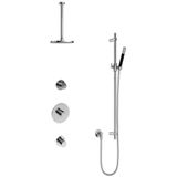 Hotbath Cobber IBS20 Regendoucheset inbouw - 30cm plafondarm - 20cm ronde hoofddouche - staafhanddouche - glijstang - chroom IBS20CR37