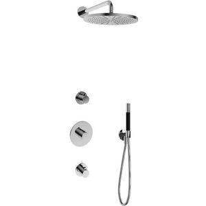 Hotbath Cobber IBS20 Regendoucheset inbouw - 35cm wandarm - 30cm ronde hoofddouche - staafhanddouche - chroom IBS20CR5