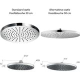 Doucheset hotbath cobber met 30 cm hoofddouche geborsteld messing living colours