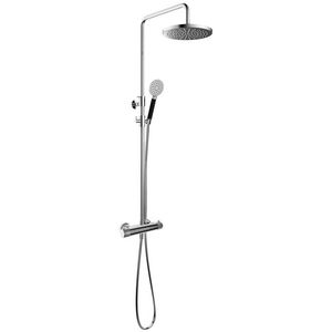 Hotbath Cobber X thermostatische opbouw doucheset met ronde handdouche en 30cm hoofddouche chroom