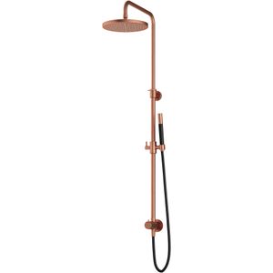 Hotbath Cobber M438 stortdouche met staafhanddouche en 30cm hoofddouche koper geborsteld