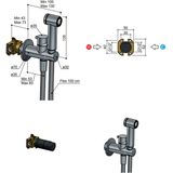 Hotbath Cobber KHDS2EXT afbouwdeel voor bidetkraan - Geborsteld koper PVD