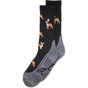 Alfredo Gonzales - AG-SK-HIKE-03i - Wandelsok - Anthraciet/Bruin/Grijs - Merinowol