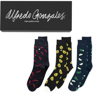 Alfredo Gonzales food giftbox 3-pack sokken avocados, lime, & peppers multi unisex