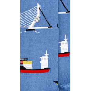 Alfredo Gonzales Rotterdam Sokken AG-Sk-ROT-01 113 Light Blue/Red XS(35-37)