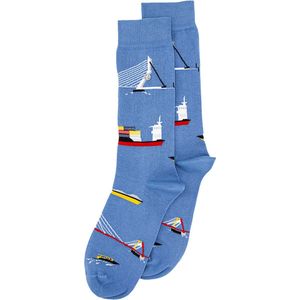 Alfredo Gonzales Rotterdam Sokken AG-Sk-ROT-01 113 Light Blue/Red S(38-41)