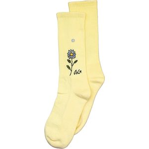 Alfredo Gonzales - Athletic Sokken - Geel - Unisex - Bloemen en Planten Print