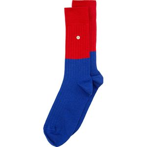 Alfredo Gonzales unisex merino sokken rib two tone blauw & rood