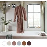 Yumeko kimono badjas gewassen linnen klei roze l