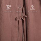 Yumeko kimono badjas gewassen linnen klei roze l