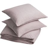 Yumeko overtrekset gewassen linnen roze stripe 200x220 + 2/60x70 - Biologisch & ecologisch