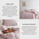 Yumeko overtrekset gewassen linnen roze chambray 240x220 + 2/60x70 - Biologisch & ecologisch