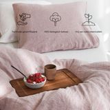 Yumeko overtrekset gewassen linnen roze chambray 240x220 + 2/60x70 - Biologisch & ecologisch