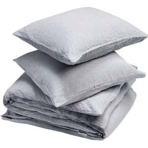 Yumeko overtrekset gewassen linnen blauw chambray 240x220 + 2/60x70 - Biologisch & ecologisch