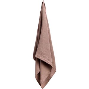 Yumeko handdoek gewassen linnen wafel poederroze 50x100 - 1 st - Biologisch & ecologisch