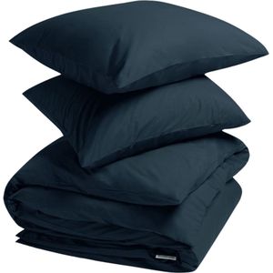 Yumeko dekbedovertrek percal katoen marineblauw + 2/ Bio, eco & fairtrade