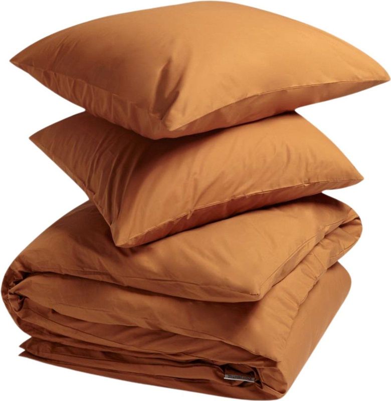 Yumeko overtrekset percal okergeel 200x220 + 2/60x70 - Bio, eco & fairtrade