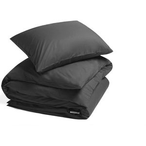 Yumeko dekbedovertrek percal katoen donkergrijs + 1/ Bio, eco & fairtrade