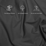 Yumeko overtrekset percal donkergrijs 240x220 + 2/60x70 - Bio, eco & fairtrade