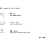 Yumeko overtrekset percal donkergrijs 240x220 + 2/60x70 - Bio, eco & fairtrade