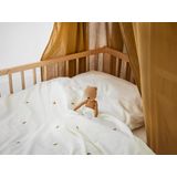 Yumeko dekbedovertrek katoen satijn warm wit/ochre moon + 1/ Bio, eco & fairtrade