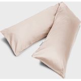 Yumeko kussensloop zijslaper katoen satijn dusty roze Bio, eco & fairtrade 1 stuk