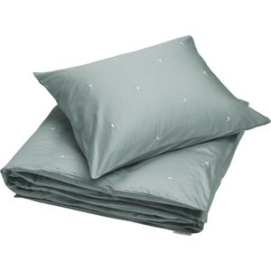 Yumeko overtrekset katoen satijn sea groen moon 140x220 + 1/60x70 - Bio, eco & fairtrade