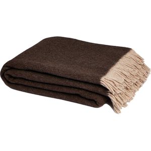 Yumeko deken merino wol chestnut melange 150x210