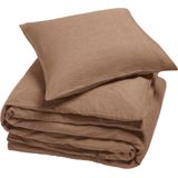 Yumeko overtrekset gewassen linnen hazel 140x220 + 1/60x70 - Biologisch & ecologisch