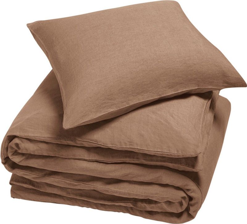 Yumeko overtrekset gewassen linnen hazel 140x220 + 1/60x70 - Biologisch & ecologisch