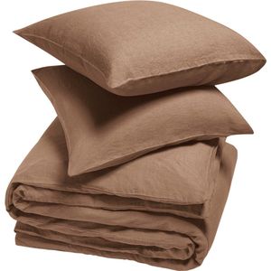 Yumeko overtrekset gewassen linnen hazel 200x220 + 2/60x70 - Biologisch & ecologisch