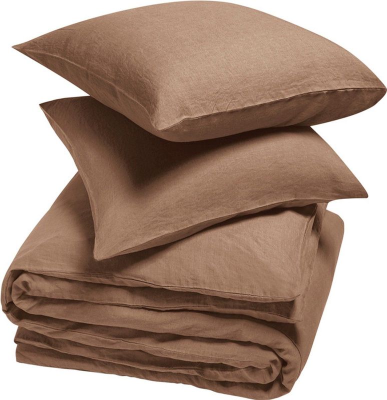 Yumeko overtrekset gewassen linnen hazel 200x220 + 2/60x70 - Biologisch & ecologisch