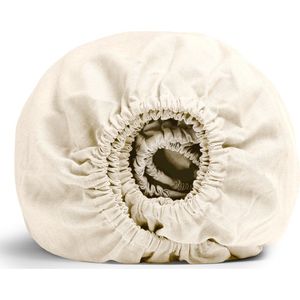 Yumeko hoeslaken katoen TENCEL™ latte chambray 180x200x30 - Biologisch & ecologisch