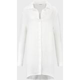 Guess - Cn Cropped Washed Logo - T-shirt - Wit - Korte Mouwen