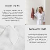 Yumeko kimono badjas gewassen linnen wafel wit s