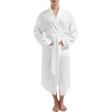 Yumeko kimono badjas gewassen linnen wafel wit s