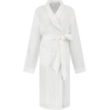 Yumeko kimono badjas gewassen linnen wafel wit s