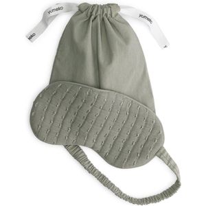 Yumeko slaapmasker mousseline katoen stitch sage groen