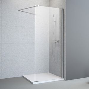 Douchewand bws highrise 80x225 cm nano chroom verhoogd